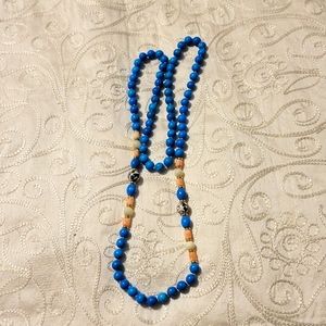 Turquoise Coral Moonstone Cloisonne Necklace